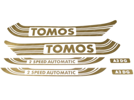Sticker set 2-Speed Automatic 6-Pieces Tomos A3 DG