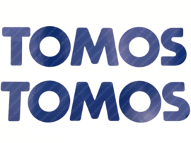 Sticker set Tomos Blue / White 200mm x 50mm 2-Pieces