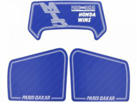 Sticker set Paris Dakar Honda Wins Blue - White 3-Pieces Honda MT50