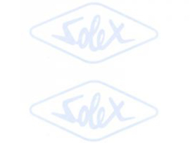 Sticker set Solex Wit 70mm x 33mm 2-Delig Solex