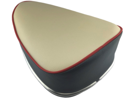 Saddle Oldtimer look black / creme Puch Maxi / Condor / Etc