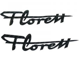 Sticker set Florret Black 120mm x 31mm 2-Pieces Kreidler Florett