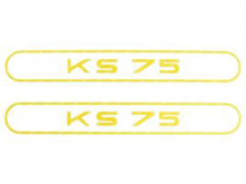 Sticker set Tank KS75 Yellow 2-Pieces Zündapp KS75