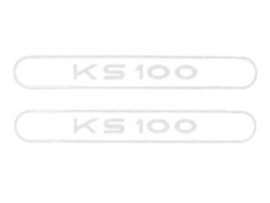 Sticker set Tank KS100 White 2-Pieces Zündapp KS100