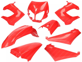 Cover set Red 8-Pieces Derbi Senda SM / R / DRD / X-Treme