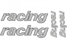 Sticker set 120mm x 250mm 4-Delig Racing