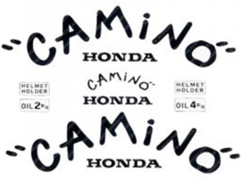 Sticker set Tank Black - Transparent Honda PA50 Camino