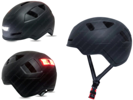 Helmet with Lighting Black 25kmh Moped