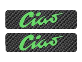 Tanksticker set Ciao 115mm - 30mm Carbon - Green 2-Pieces Vespa Ciao
