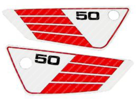 Sticker set Side panels Red - White Yamaha FS1 3E9