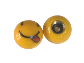 Valve Cap set Smiley Tongue 2-Pieces Universal