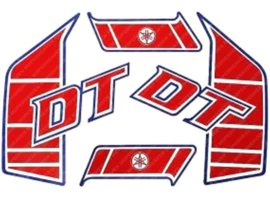 Sticker set Tank Red - Blue Yamaha DT