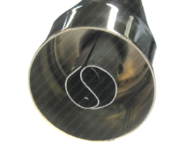 Exhaust Silencer with Lip Standard Chrome 70mm Tomos 2L / 3L / 4L / Puch MV / VS / VZ / MS / Etc