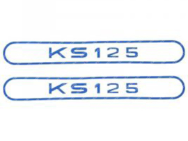 Sticker set Tank KS125 Blue 2-Pieces Zündapp KS125