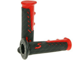 Handle grip set 22mm - 24mm 125mm Black / Red Sport Universal