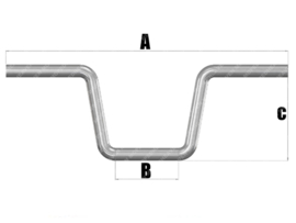 Handlebar Cross model Chrome Zündapp / Kreidler