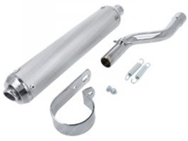 Silencer exhaust set Jamacrol Aluminium Sport Chrome Honda MT