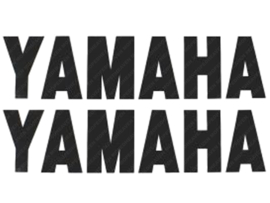 Sticker set Zwart Groot 320mm x 75mm 2-Delig Yamaha