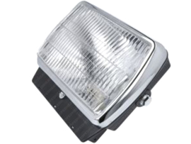 Headlight Square Chrome - Black Kreidler Weltmeister