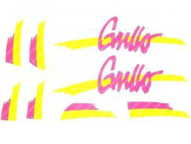 Sticker set Grillo Purple - Yellow 4-Pieces Vespa Grillo