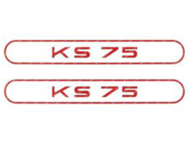 Sticker set Tank KS75 Red 2-Pieces Zündapp KS75