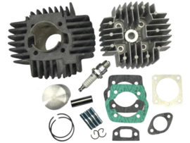 Cylinder set Metrakit 65cc OM (43.5mm) with cylinderhead Puch Maxi