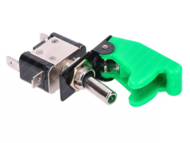 Schakelaar met Beschermkap - LED Verlichting Groen Universeel