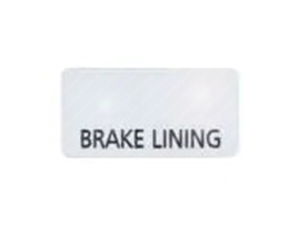 Sticker Brake Lining 17mm x 9mm Chrome Yamaha FS1