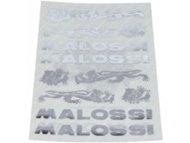 Sticker set Chroom 110mm x 170mm 12-Delig Malossi