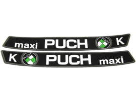 Tank Transfer sticker set black / chrome 2-Pieces Puch Maxi K