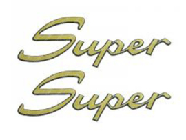 Sticker set Super Gold - Black 100mm x 40mm 2-Pieces Kreidler