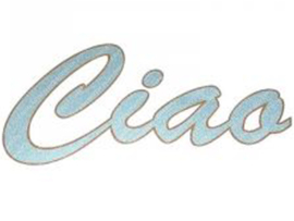 Aufkleber Ciao Grau - Orange 110mm x 50mm Vespa Ciao