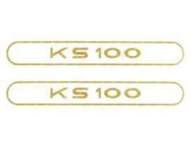 Sticker set Tank KS100 Gold 2-Pieces Zündapp KS100