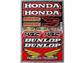 Sticker set 230mm x 330mm Honda - Dunlop