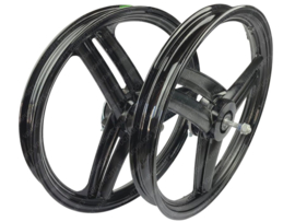 Wheel set 17 Inch 1.60 Black model as Grimeca Puch Maxi / Peugeot 103 MVL