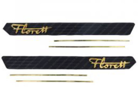 Tankrubber set + Brass Emblem Kreidler Florett 1973 - 1974