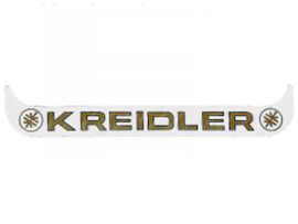 Sticker License plate holder Wide White - Gold Kreidler