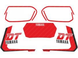 Sticker set Black - Red - White Yamaha DT