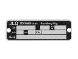 Type Plate Engine JLO / ILO