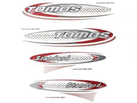 Sticker set Red / Black / Silver Tomos Standard