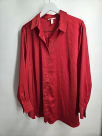 H&M glanzende rode blouse maat XL