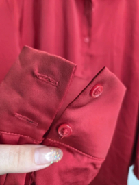 H&M glanzende rode blouse maat XL