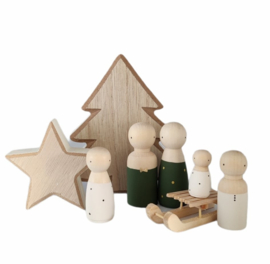 Kerst-collectie Aanvulling hout 5x