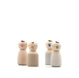Houten pop baby speen