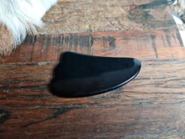 Gua sha obsidiaan footshape