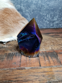 Blauw Aura titanium Obsidiaan