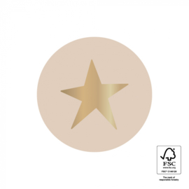 Stickers - Star Gold - Beige (10 stuks)