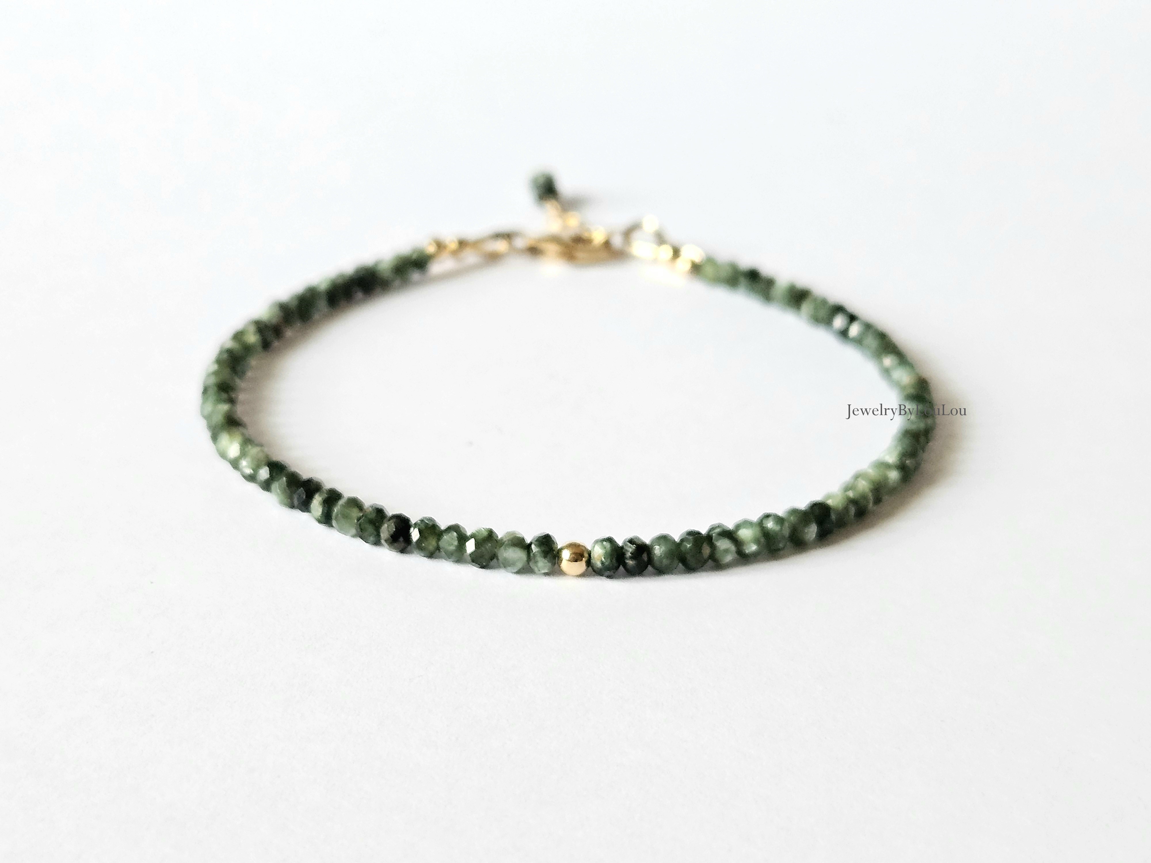 Fijn Serafiniet kralen armband, 14k goldfilled - 925 sterling zilver