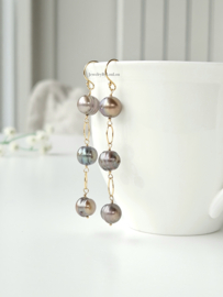 Zoetwaterparel oorbellen  14k goldfilled & 925 sterling zilver