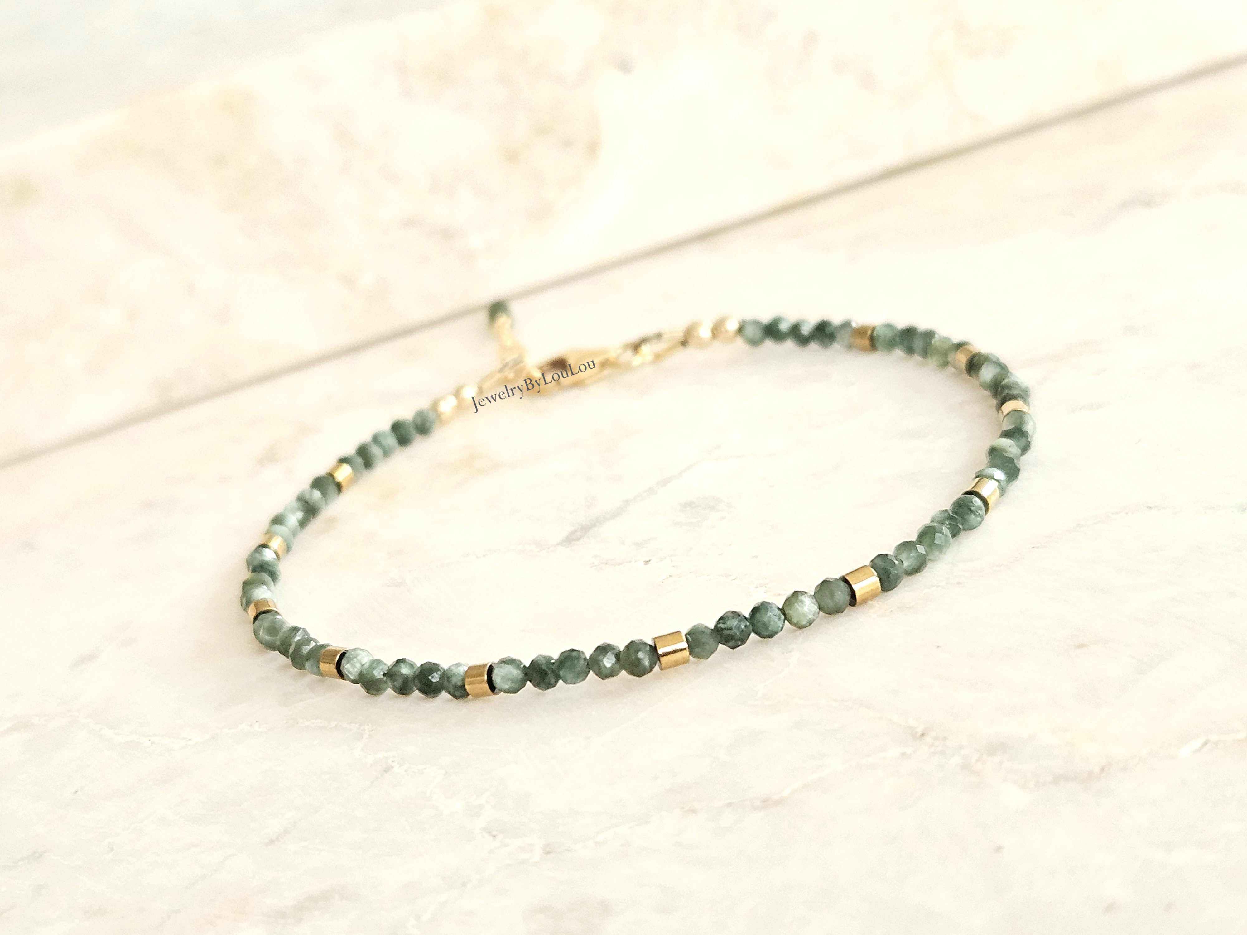 Fijn Serafiniet kralen armband, 14k goldfilled - 925 sterling zilver